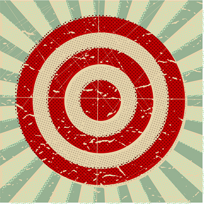 Target with grunge halftone pattern
