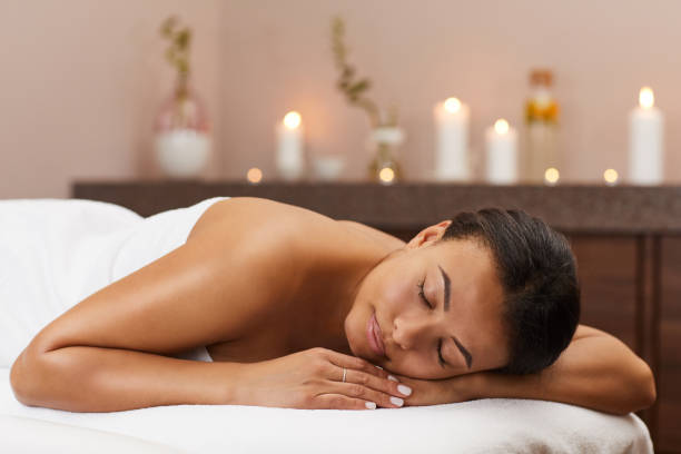 istock Mixed-Race Young Woman Enjoying Spa 1166039709