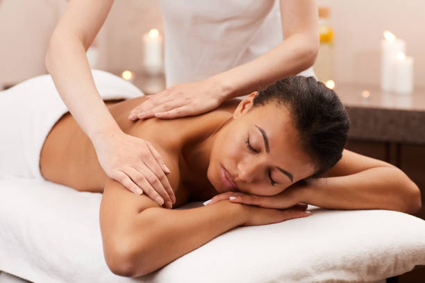 istock Blissful Woman Enjoying Spa 1166039713