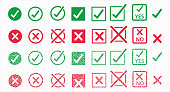 istock Button icons set for: Accepted/Rejected, Approved/Disapproved, Yes/No, Right/Wrong, Green/Red, Correct/False, Ok/Not Ok 1166040007