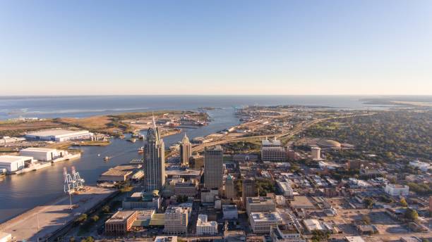 istock Aerial view of downtown Mobile, Alabama 1166045632
