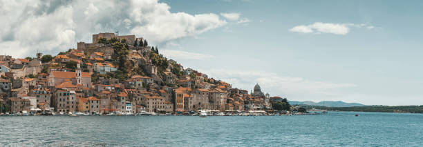istock panoramic view on old town Sibenik over coastline 1166046311