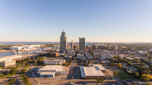 istock Aerial view of downtown Mobile, Alabama 1166046437