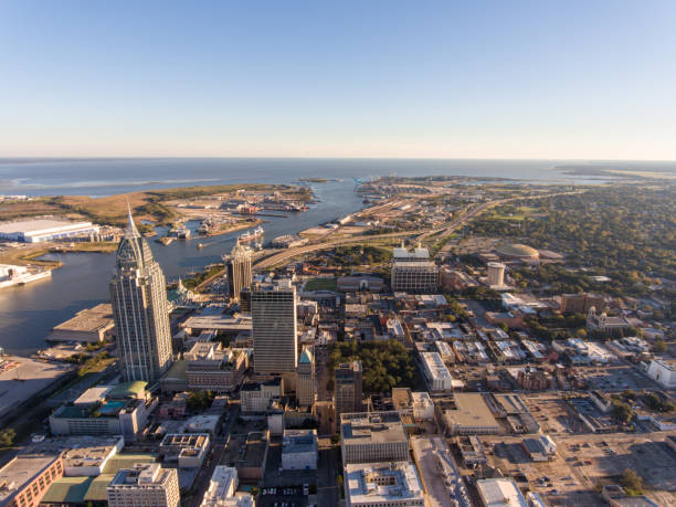 istock Aerial view of downtown Mobile, Alabama 1166046471