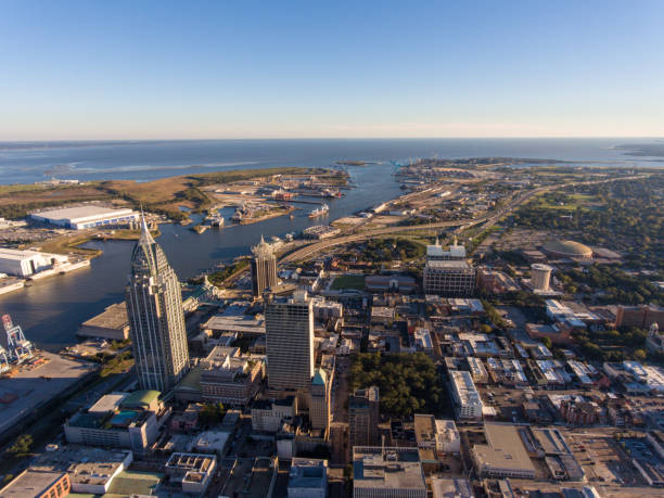 istock Aerial view of downtown Mobile, Alabama 1166046493