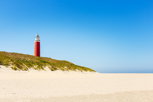 The lighthouse Eierland on the northernmost tip on the island Texel. It was built in 1864 and is nearly 35 metres high.