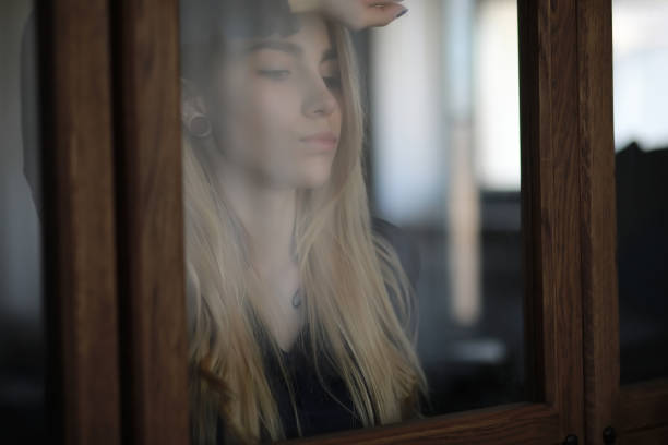 istock Young girl at home relaxing 1166055821