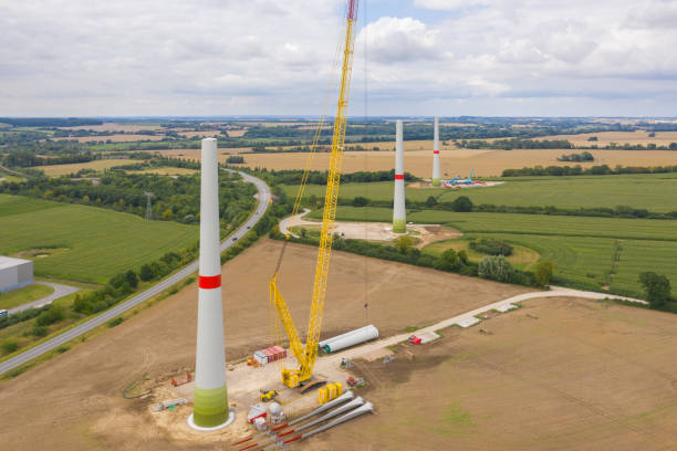 istock new wind turbines will be erected on a field 1166056090