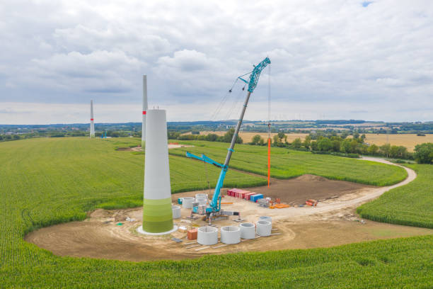 istock new wind turbines will be erected on a field 1166056094