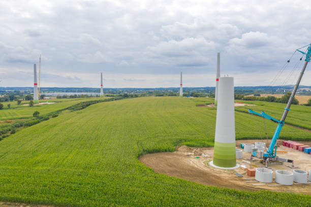 istock new wind turbines will be erected on a field 1166056226