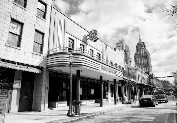 Mobile, Alabama, USA, March 14th 2016: Dauphin street in historical downtown.