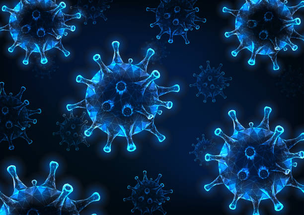 istock Virus cell background. Epidemic viral infection, hiv, flu virus. 1166057429