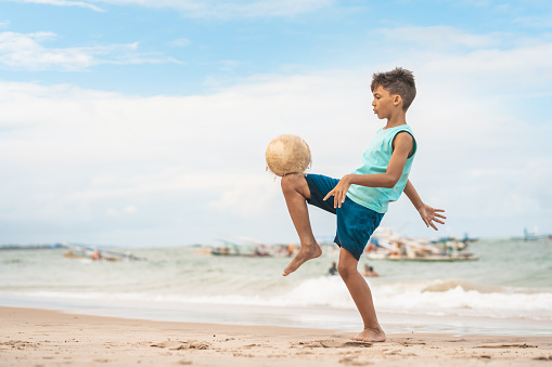 Beach Soccer, Skill, Boys, Coastline, Males