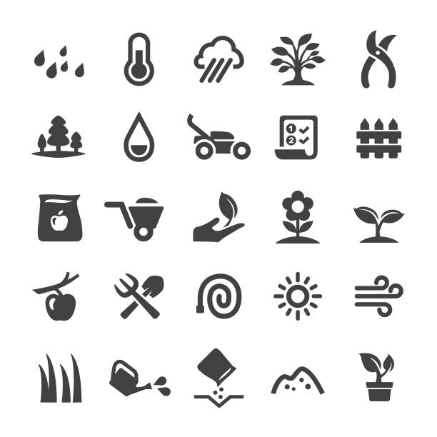 Gardening Icons - Smart Series Gardening, green fingers stock illustrations