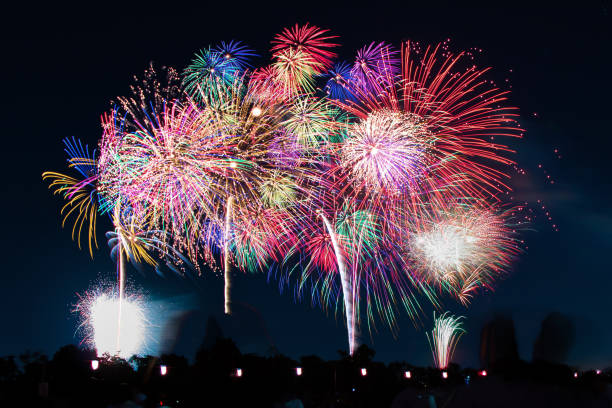 istock Beautiful firework display festival in Itabashi, Tokyo, Japan 1166061641