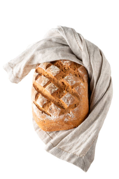 istock rye bread on a kitchen towel isolated on white background 1166062431