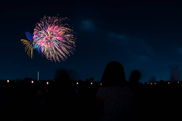 istock Beautiful firework display festival in Itabashi, Tokyo, Japan 1166069514