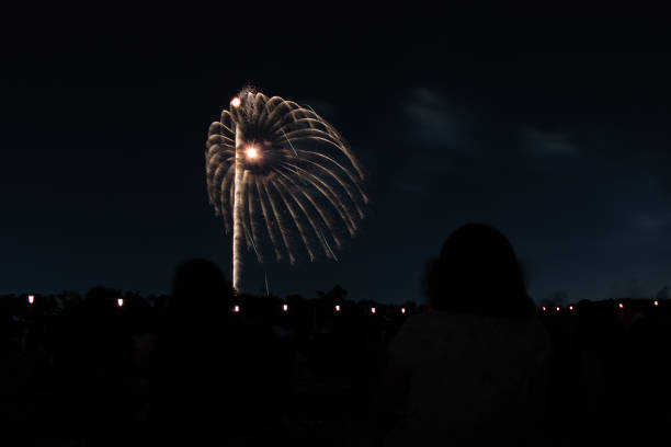 istock Beautiful firework display festival in Itabashi, Tokyo, Japan 1166070085