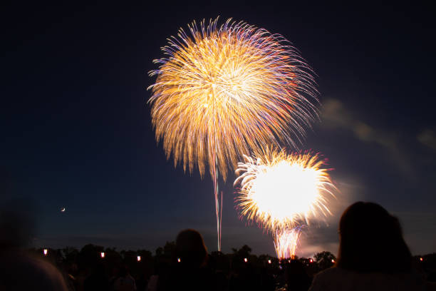 istock Beautiful firework display festival in Itabashi, Tokyo, Japan 1166070639