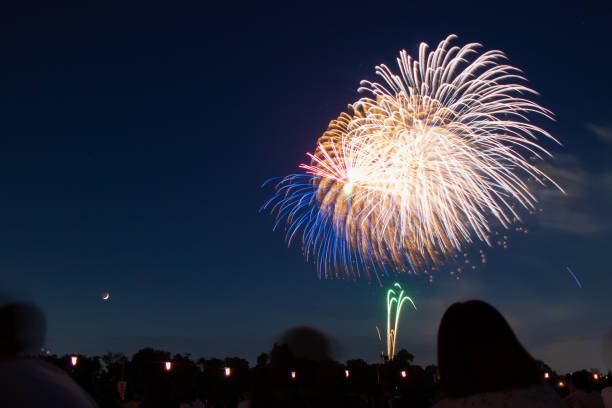 istock Beautiful firework display festival in Itabashi, Tokyo, Japan 1166070646