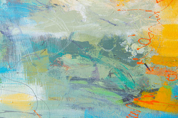 istock Colorful Texture Acrylic Painting on Canvas 1166070800