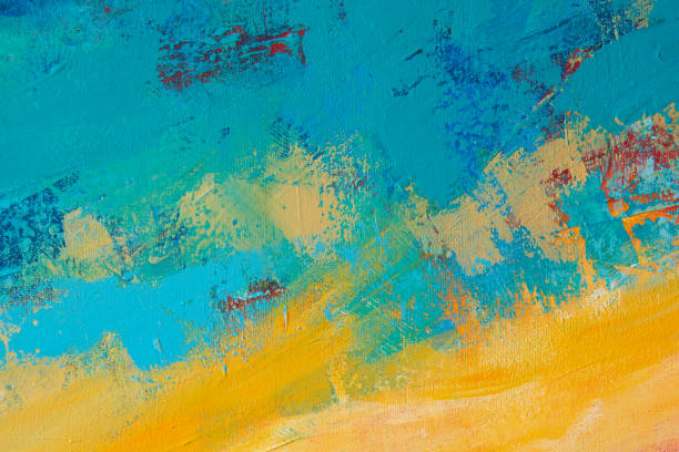 istock Colorful Texture Acrylic Painting on Canvas 1166070827