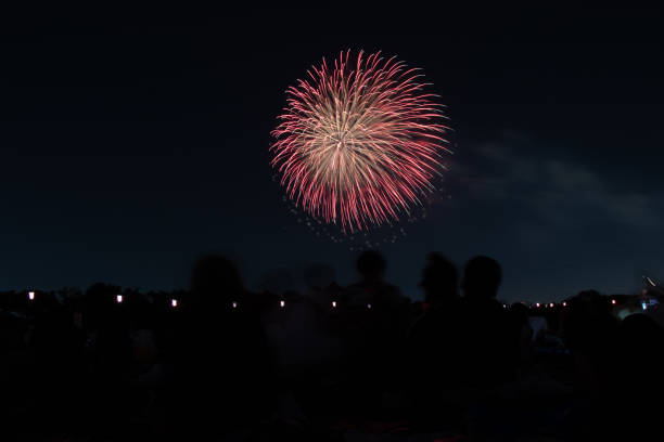 istock Beautiful firework display festival in Itabashi, Tokyo, Japan 1166070836