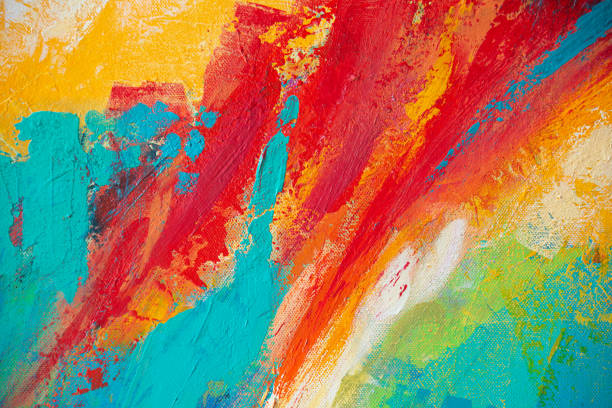 istock Colorful Texture Acrylic Painting on Canvas 1166071108