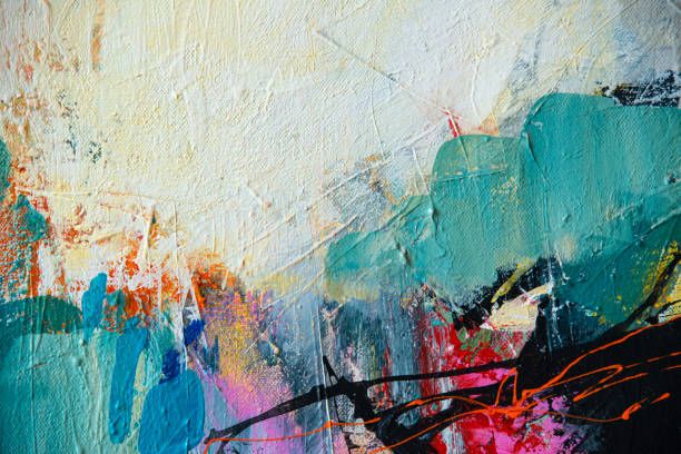 istock Colorful Texture Acrylic Painting on Canvas 1166071154