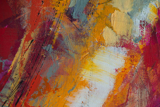 istock Colorful Texture Acrylic Painting on Canvas 1166071227