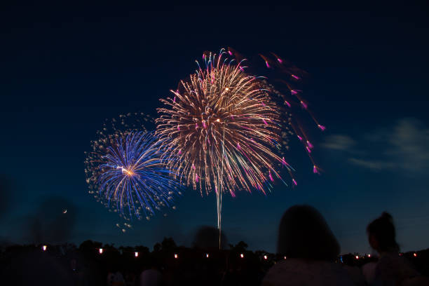 istock Beautiful firework display festival in Itabashi, Tokyo, Japan 1166071765