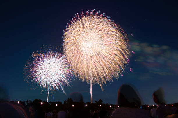 istock Beautiful firework display festival in Itabashi, Tokyo, Japan 1166071786