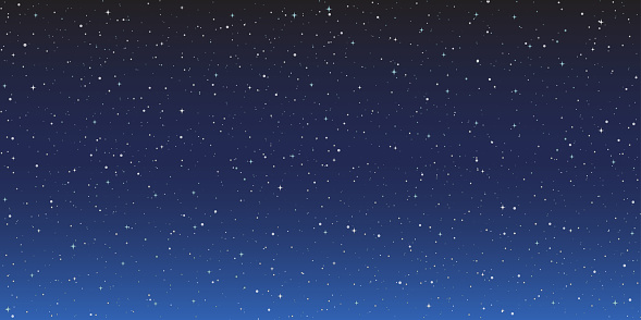 Starry space background in the night - stock vector