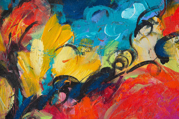 istock Colorful Texture Acrylic Painting on Canvas 1166072107