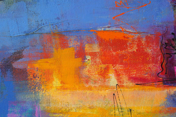 istock Colorful Texture Acrylic Painting on Canvas 1166072153