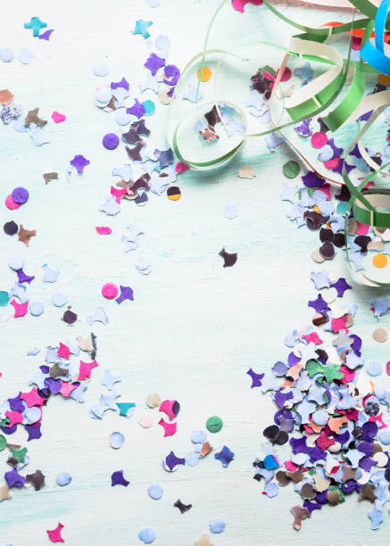 istock Colorful party background with confetti. 1166072203
