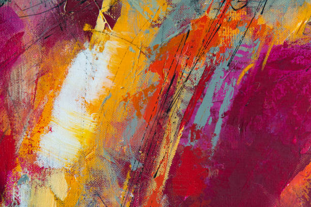 istock Colorful Texture Acrylic Painting on Canvas 1166073233
