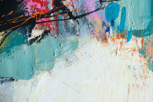Colorful Texture Acrylic Painting on Canvas