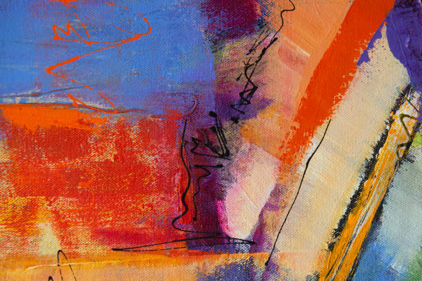 istock Colorful Texture Acrylic Painting on Canvas 1166073305