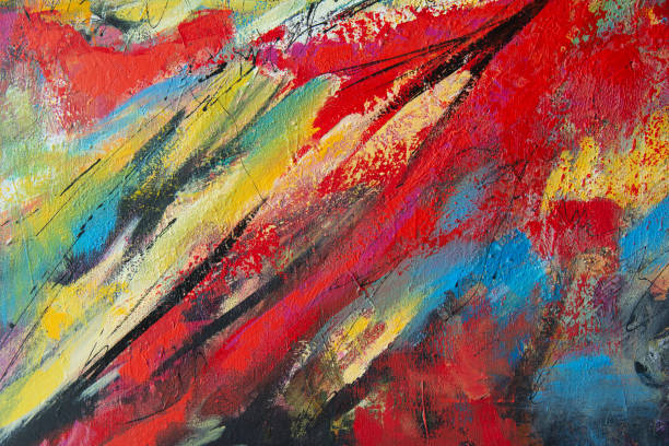 istock Colorful Texture Acrylic Painting on Canvas 1166073364