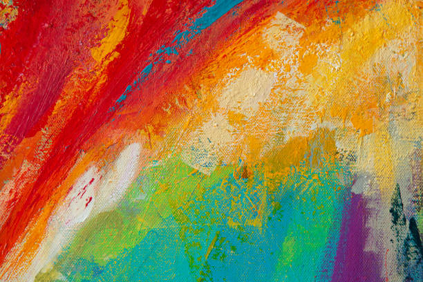 istock Colorful Texture Acrylic Painting on Canvas 1166073403