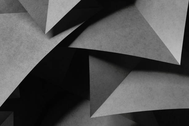 istock Background with geometric shapes of paper, composition abstract 1166073990