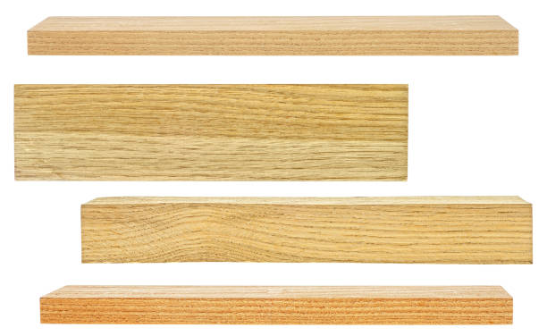 istock Close up of different wooden bars on a white background 1166076193