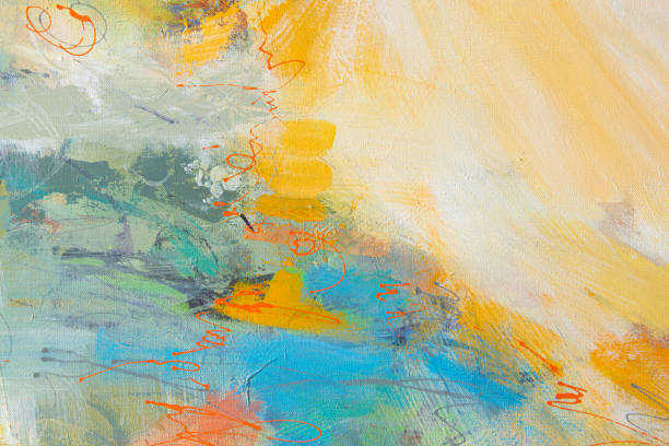 istock Colorful Texture Acrylic Painting on Canvas 1166076230
