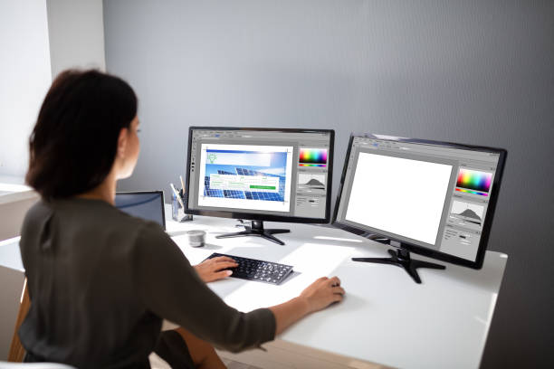 istock Designer Woman Working On Computer In The Office 1166079168