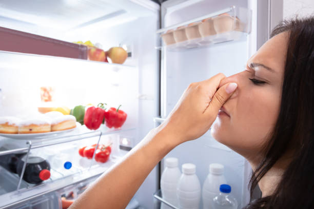istock Woman Recognizing Bad Smell From The Refrigerator 1166079493