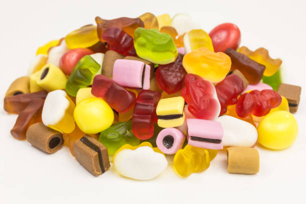 istock heap of gummy candy and licorice 1166084560
