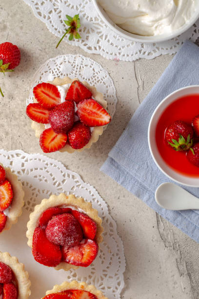 istock Tartlets with strawberry above 1166088631