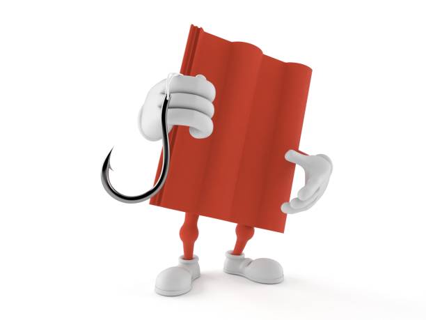 istock Roof tile character holding fishing hook 1166089569