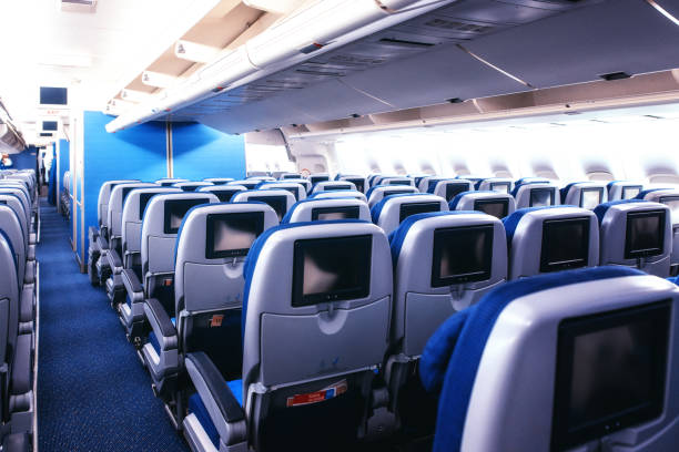 istock Seats in the airplane 1166093439